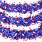 4.7 Inch - Patriotic Tinsel Garland 4th of July Decorations Red White Blue